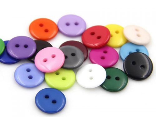 160pcs Round Resin Buttons Grey Blue Red White Black 2 Holes Fit Sewing And Scrapbooking 12