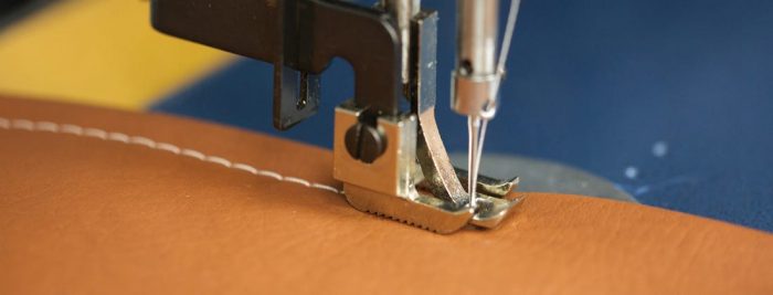 bonded nylon thread sewn on leather