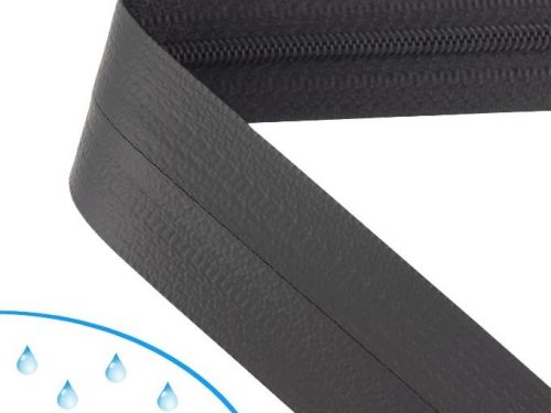 continuous waterproof zipper spiral 4mm matt black
